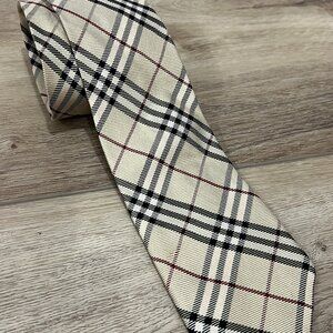 Boy's Burberry London Beige Classic Plaid Tie